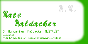 mate maldacker business card